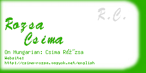 rozsa csima business card